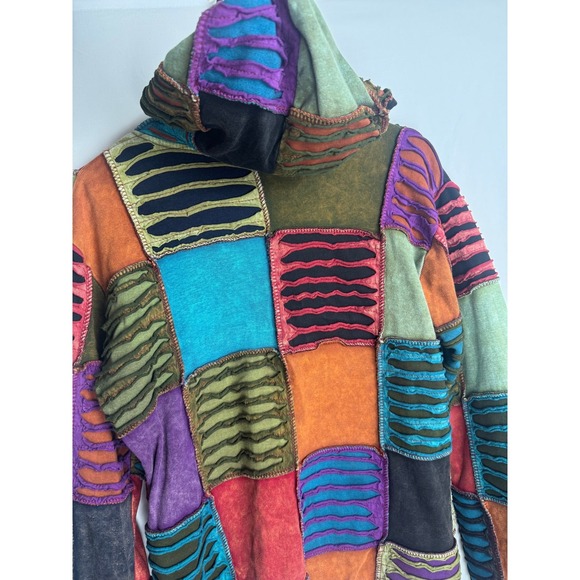 Rising International Patchwork Hoodie Jacket – Size L - Picture 4 of 10